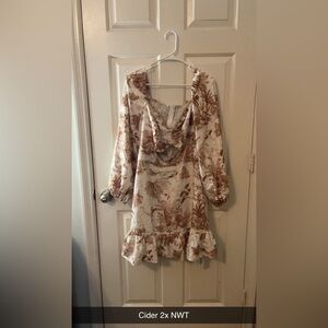 Cider flora plus size 2x mini dress NWT